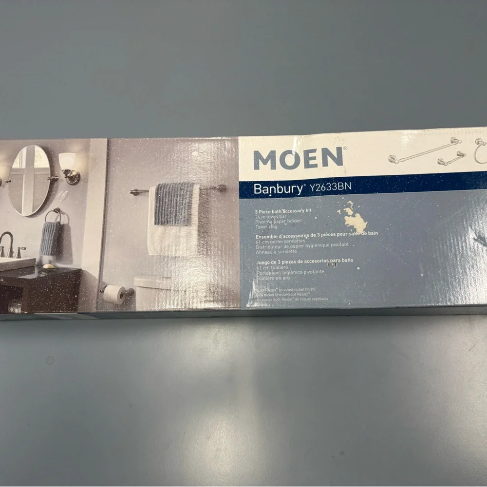 Moen Banbury 3-Piece Bath Accessory Kit in Brushed Nickel